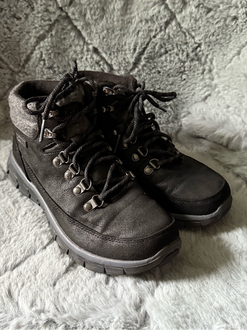 Skechers‎ Women's 6 Black Lace-Up Outdoor Ankle Boots